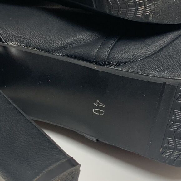 Platform 5.5” Lace Up Buckle Punk Combat Bootie Faux Leather Heel - Picture 4 of 6